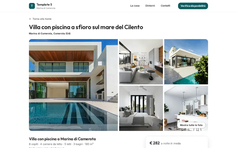 Villa: La pagina di una camera