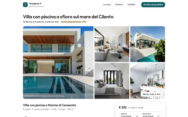 Home del modello Villa