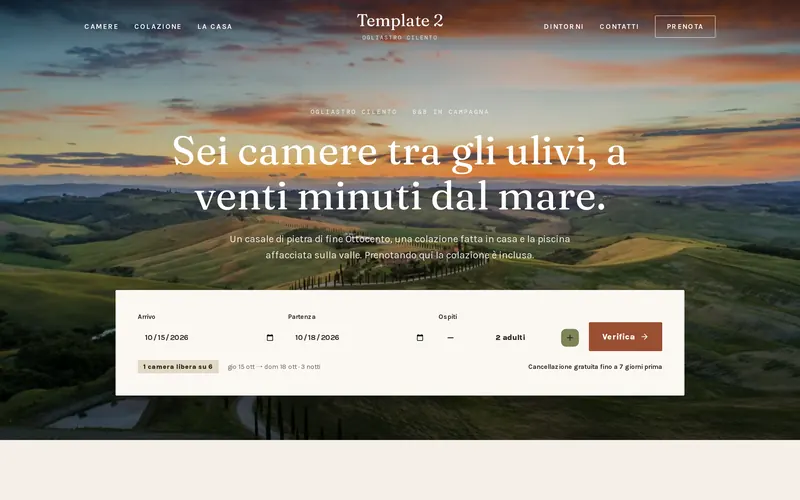 Home del modello Campagna