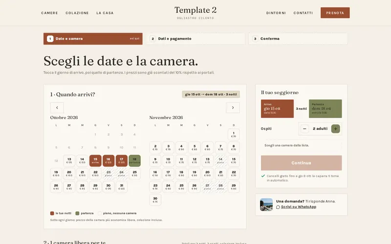 Campagna: La prenotazione
