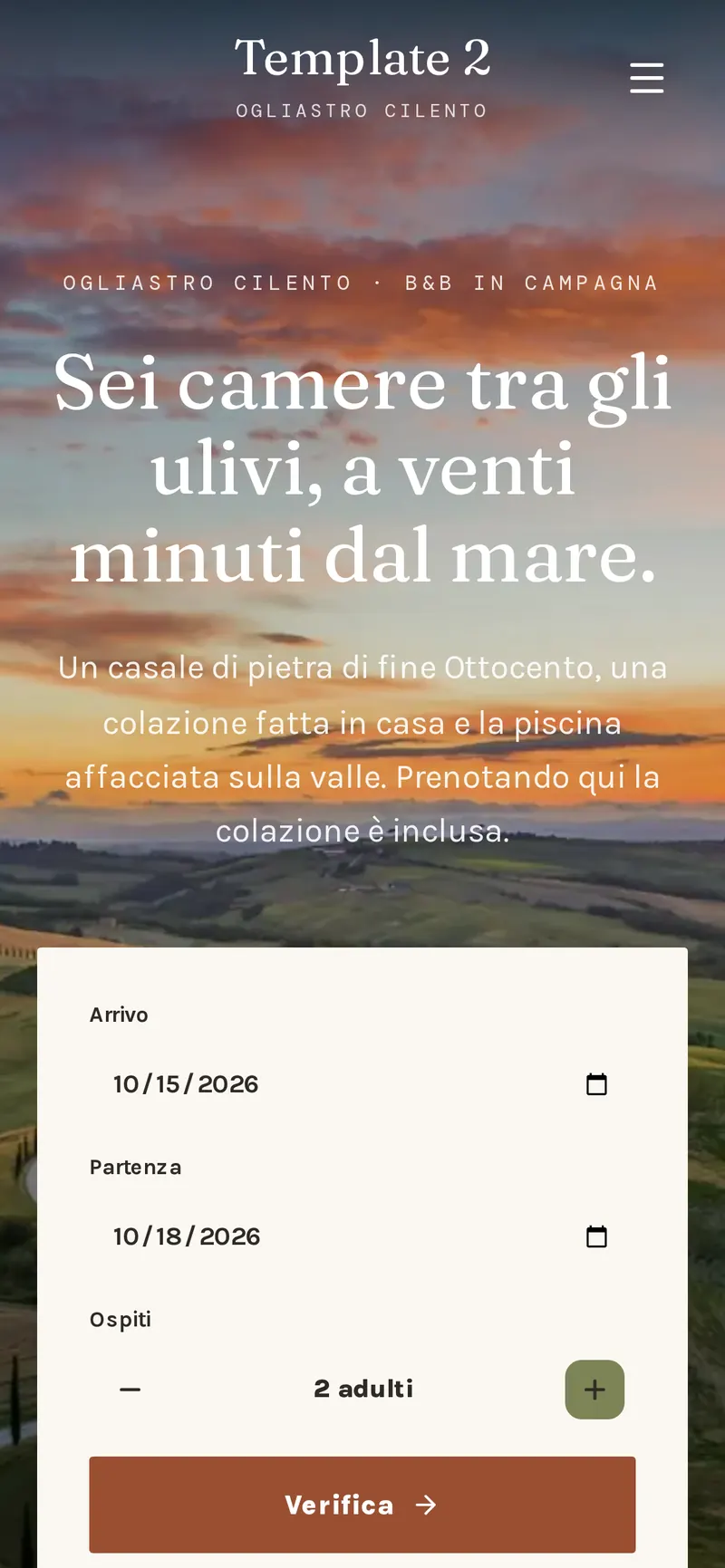 Il modello Campagna visto dal telefono