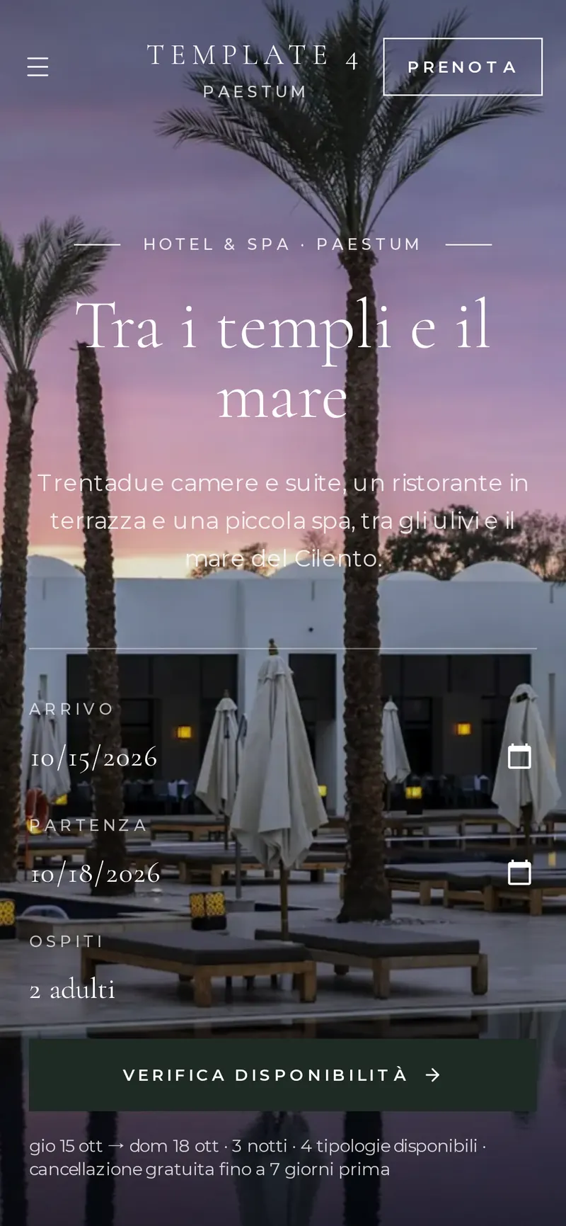 Il modello Grand Hotel visto dal telefono